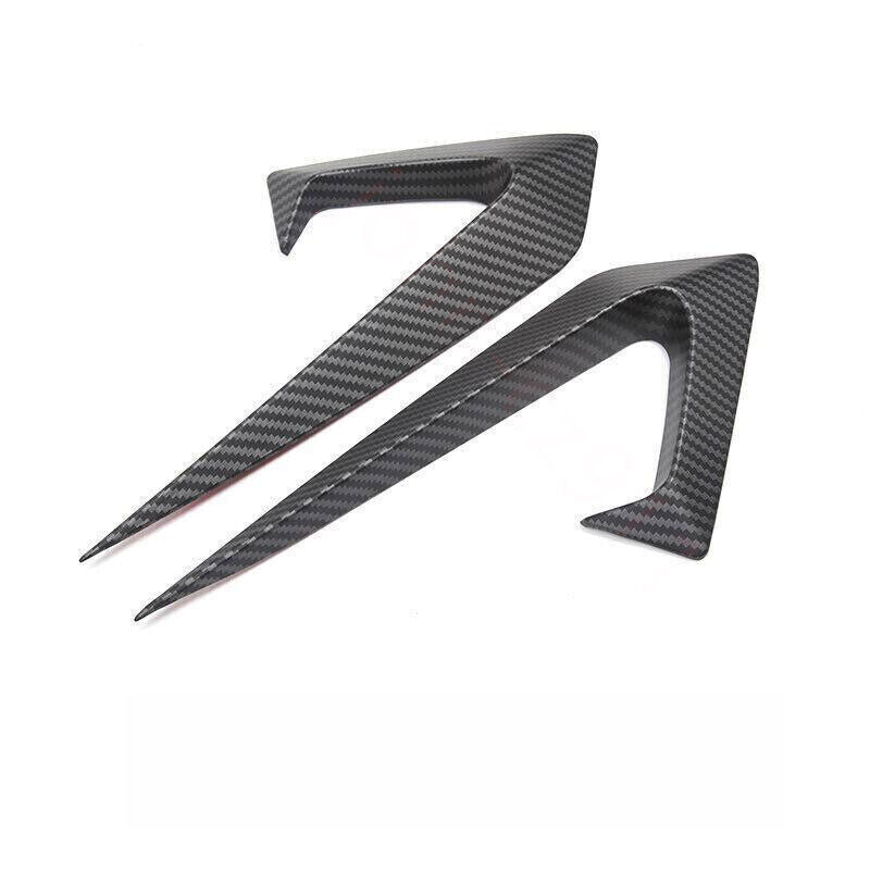 For Model 3 2019-2023 Matte Carbon ABS Look Side Camera Spoiler Cover n