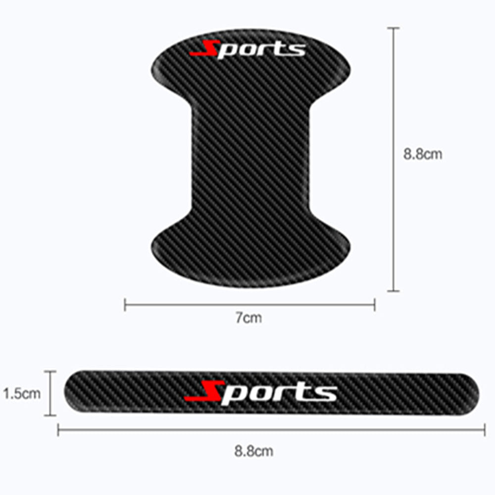 Car Door Handle Bowl Anti Scratch Sticker Protector Cover Sports Style Trims
