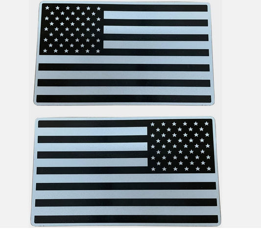 Car side fender rear badge sticker black and white magnetic American flag for Jimsy