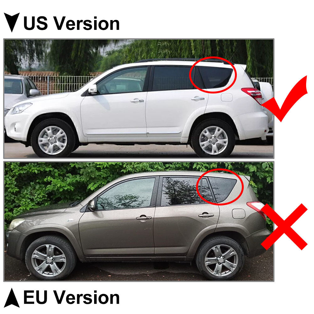 4x Auto Door Window Moulding Belt Weatherstrip Trim Fit for Toyota RAV4 2009-2012