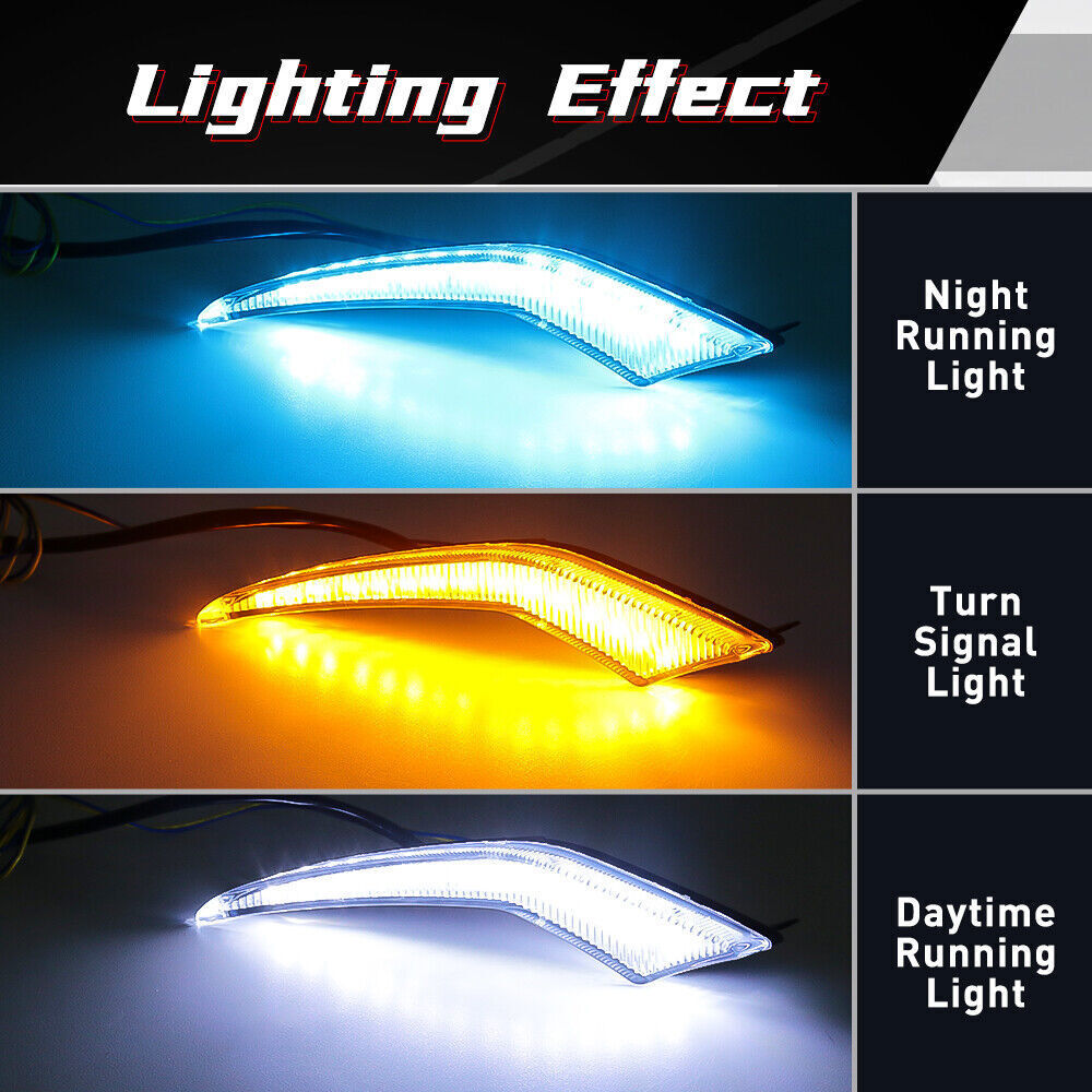 for Corolla L LE XLE Model 2021-2024 LED Daytime Running Fog Lights DRL B n