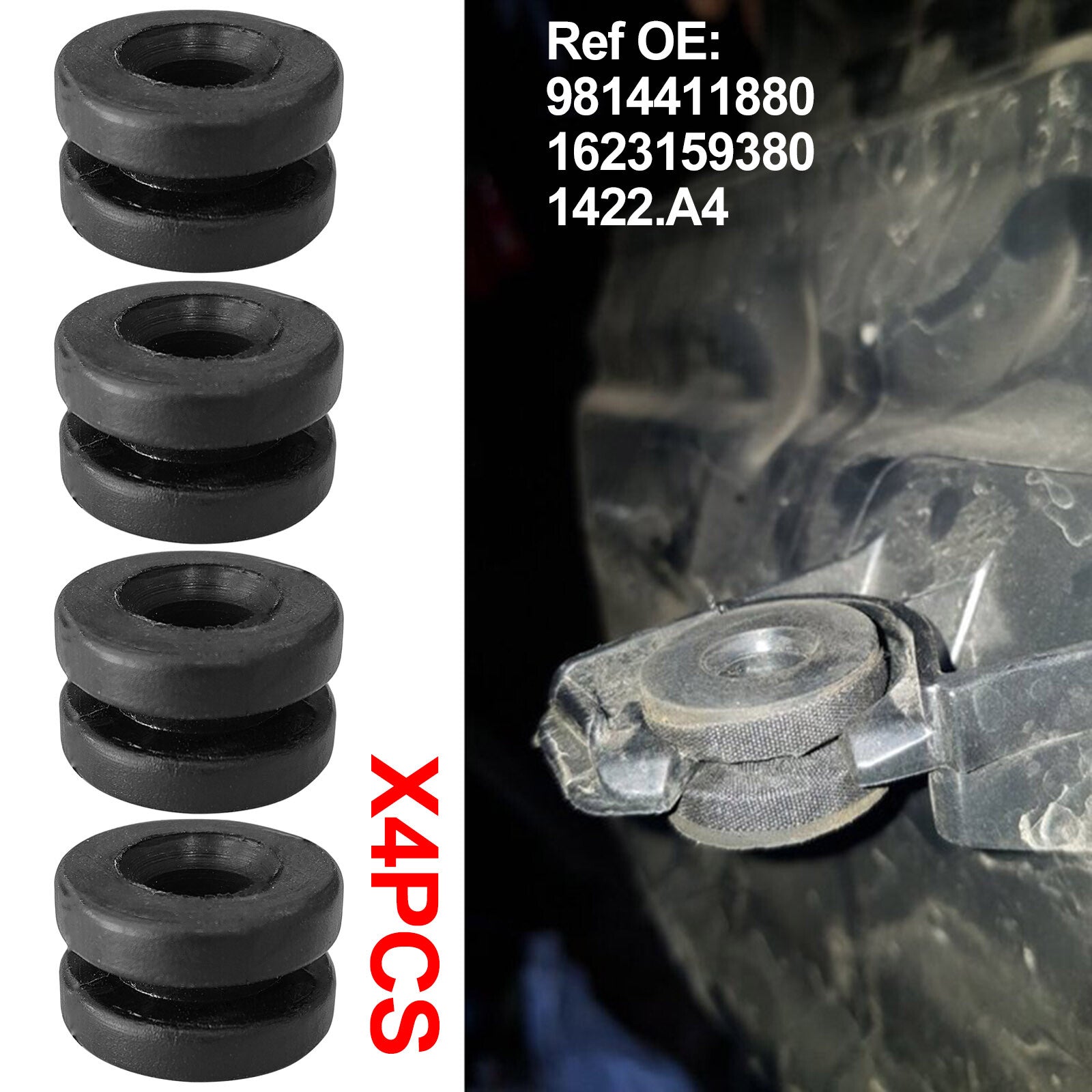 4X BRACKET AIR FILTER HOUSING for CITROEN C3,C4 C5 AIRCROSS PICASSO JUMPY BERLINGO Q