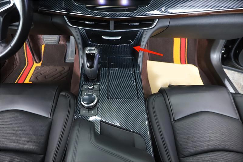 for Cadillac CT6 2016-20 Carbon Fiber Inner Center Console Button Frame Trim 1P