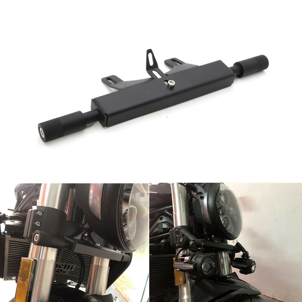 Black Head Fog Spot Light Mounting Bracket Adapter For Benelli Leoncino 500 752s Q