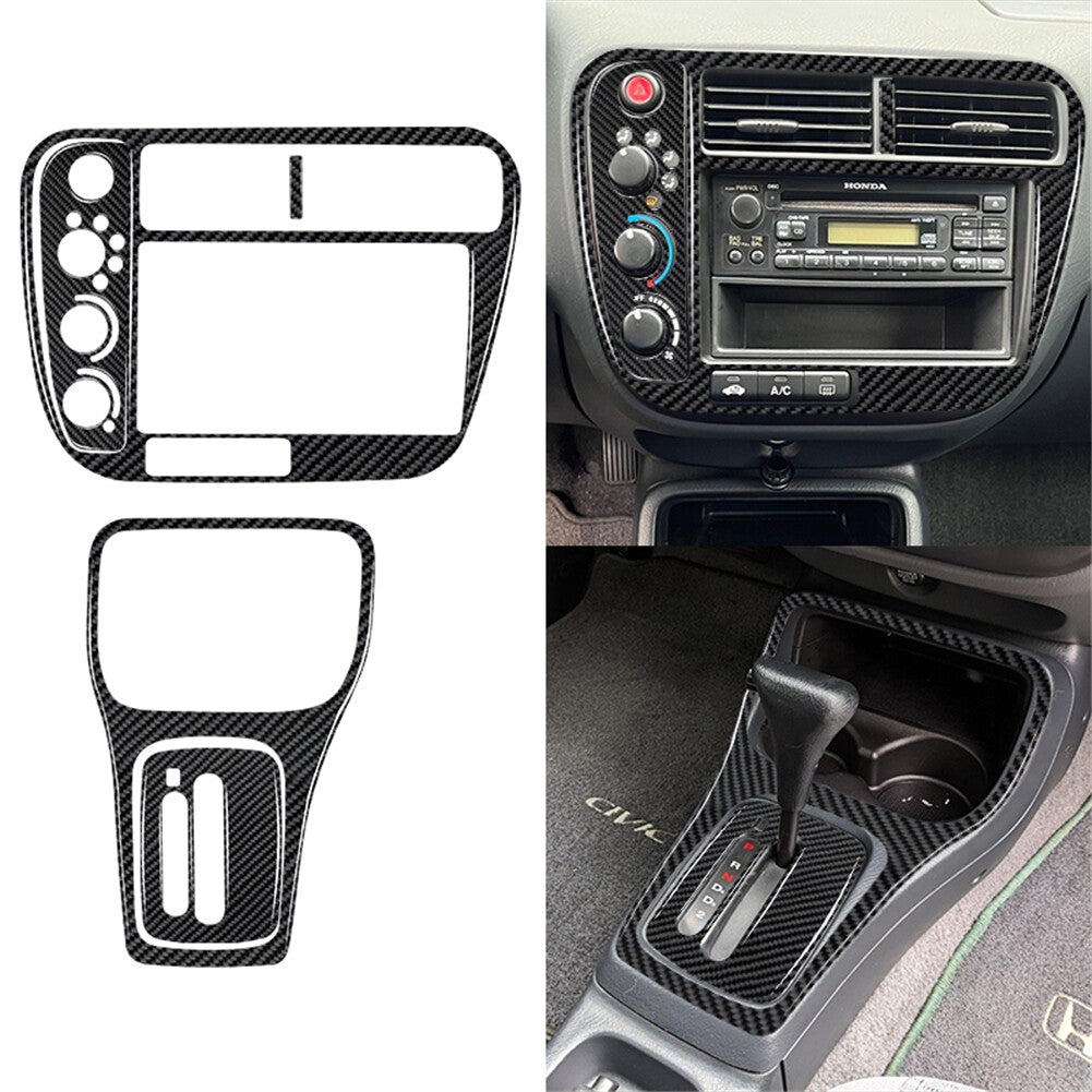 for Mercedes R-Class 2009-2012 Rear Door Storage Trim Strip Cover Carbon Fiber v