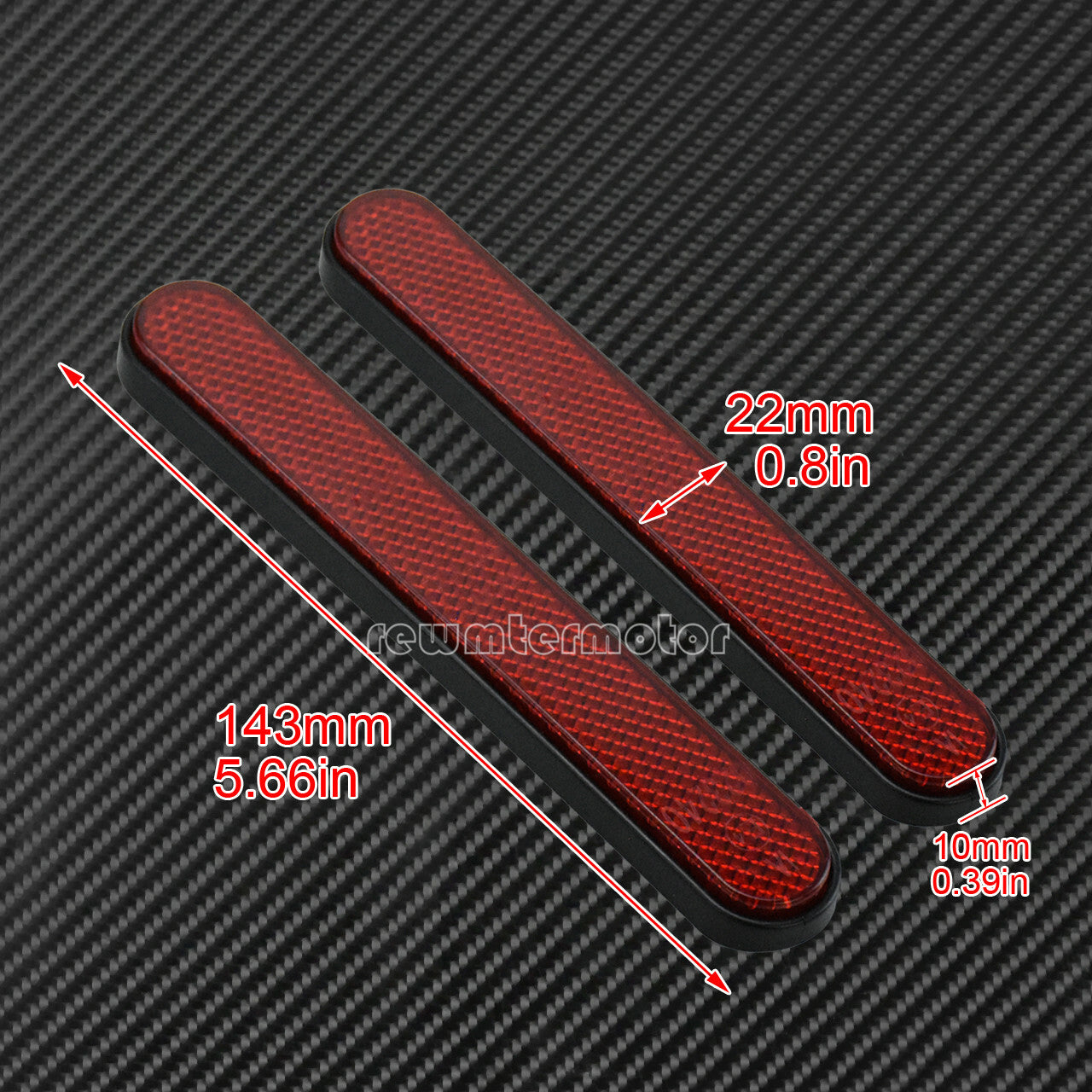 Front Rear Red Reflector Sticker Saddlebag Latch Lower Fork Fit for Harley Sportster Q