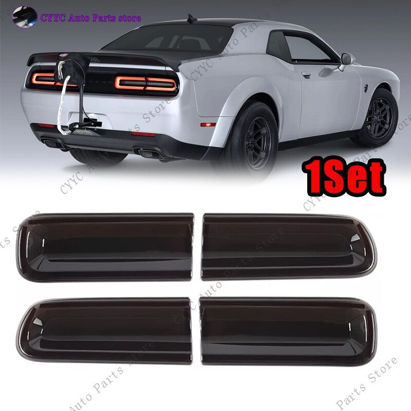 Smoked Tail Light Covers Rear Light Guards for Dodge for Challenger 2015-2022