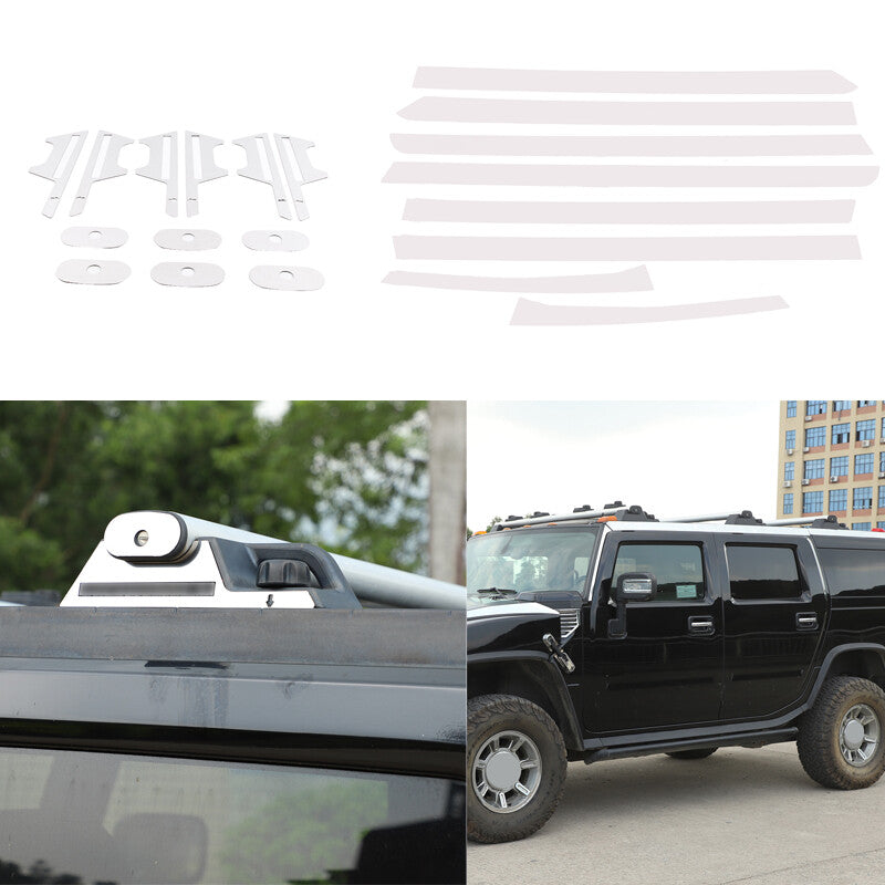 Steel roof rack panel vinyl insert sticker decoration for HUMMER H2 2003-2009 20 pieces
