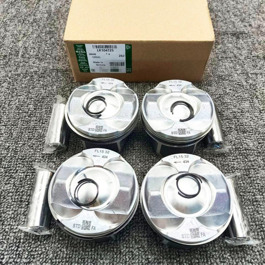 All-new 4x STD piston and ring kit for the 2018+ for Land Rover 2.0T AJ200 turbocharged engine.