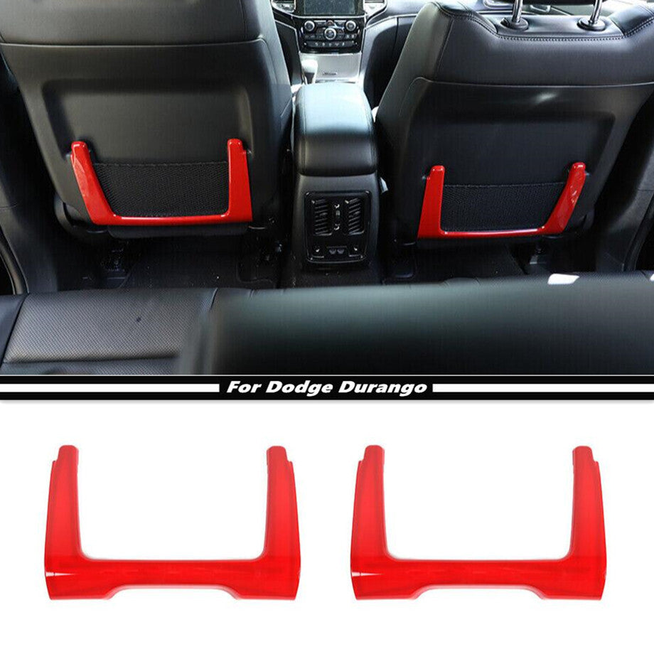 For 2011-2024 for Dodge Durango Red Interior for Seat Back Storage Bag Trim Decor Cover v
