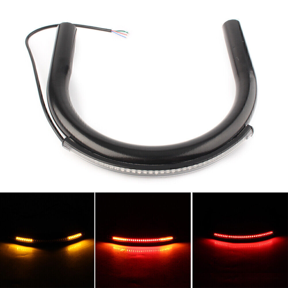 230mm Cafe Racer Frame Hoop Tracker End for Seat Loop Large & LED Turn Brake Light Q