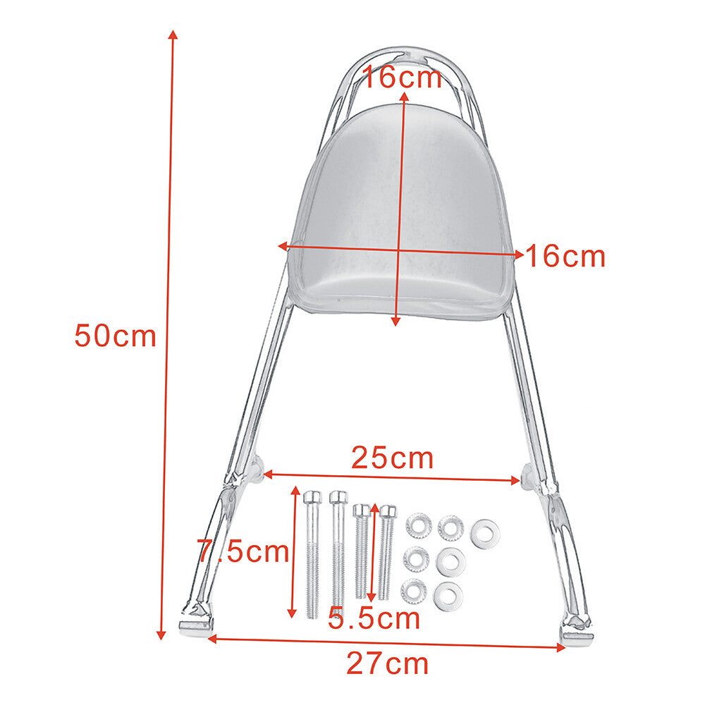 Detachable Passenger Sissy Bar Backrest Pad for Harley Sportster XL1200 883