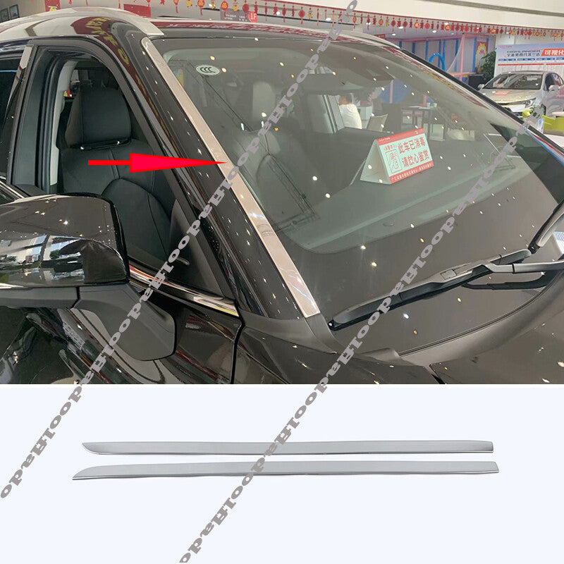 for Toyota Highlander 2020-2023 Stainless Front Windshield Side Trim Decor Strip