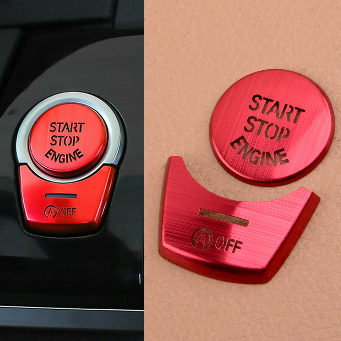 Engine Start Stop & Off Push Button Cover Trim Decor Kit Fit for F10 F11 F06 v