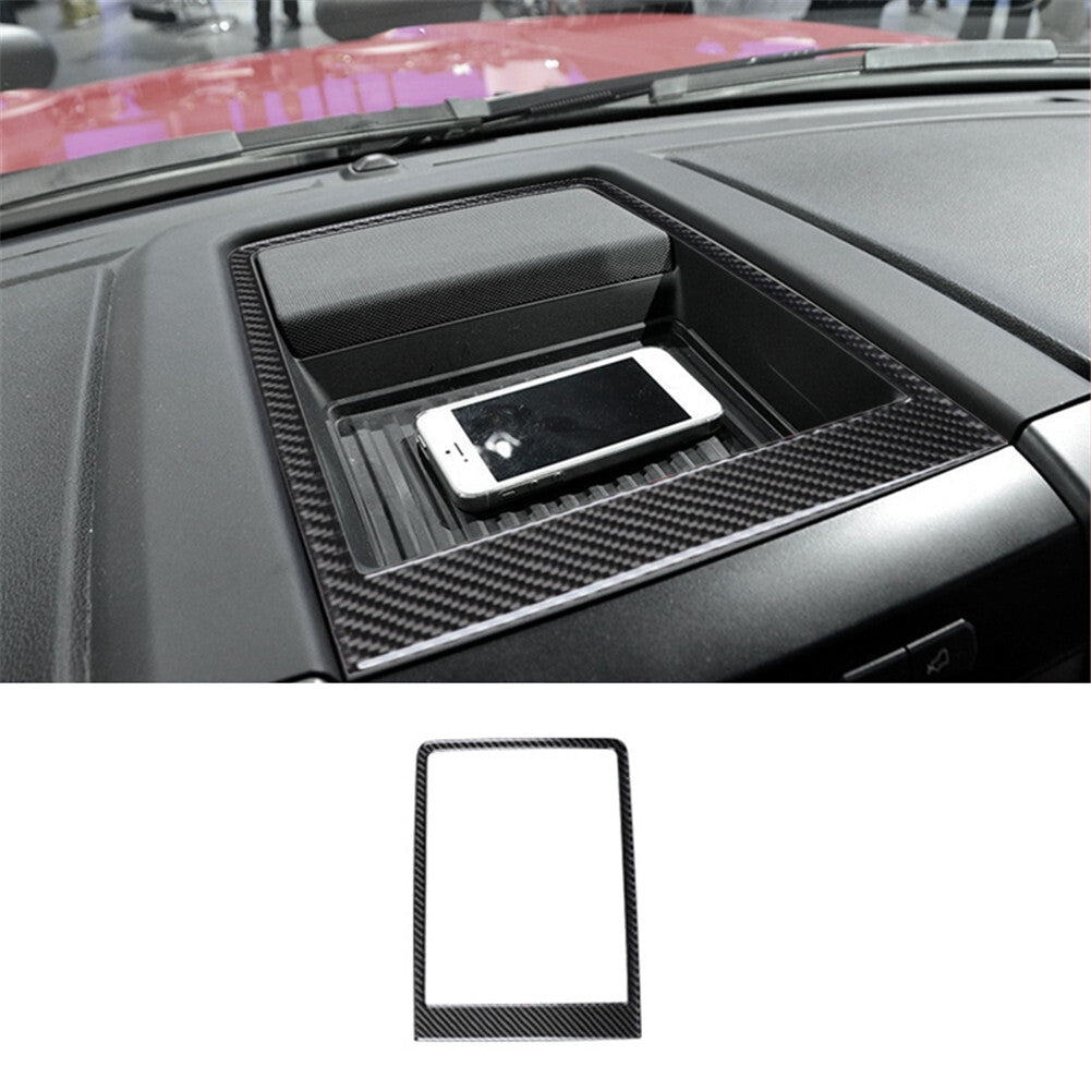 Carbon Fiber Interior Dashboard Storage Box Panel Trim Cover for Ford F-150 2015