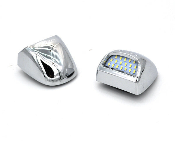 Chrome WHITE LED LICENSE PLATE LIGHTS For 2014-2018 for Chevy Silverado & for GMC for Sierra v