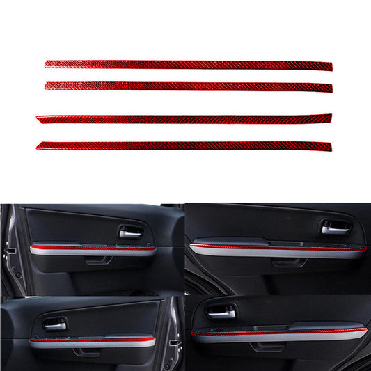 2X Gear Shift Frame Trim Cover Carbon Fiber for CADILLAC CTS SPORT 2008-2022 Red v