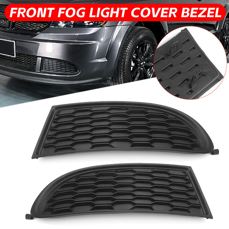 Pair Bumper Fog Light Lamp Bezel Cover Replacement for Dodge Journey 2011-2020