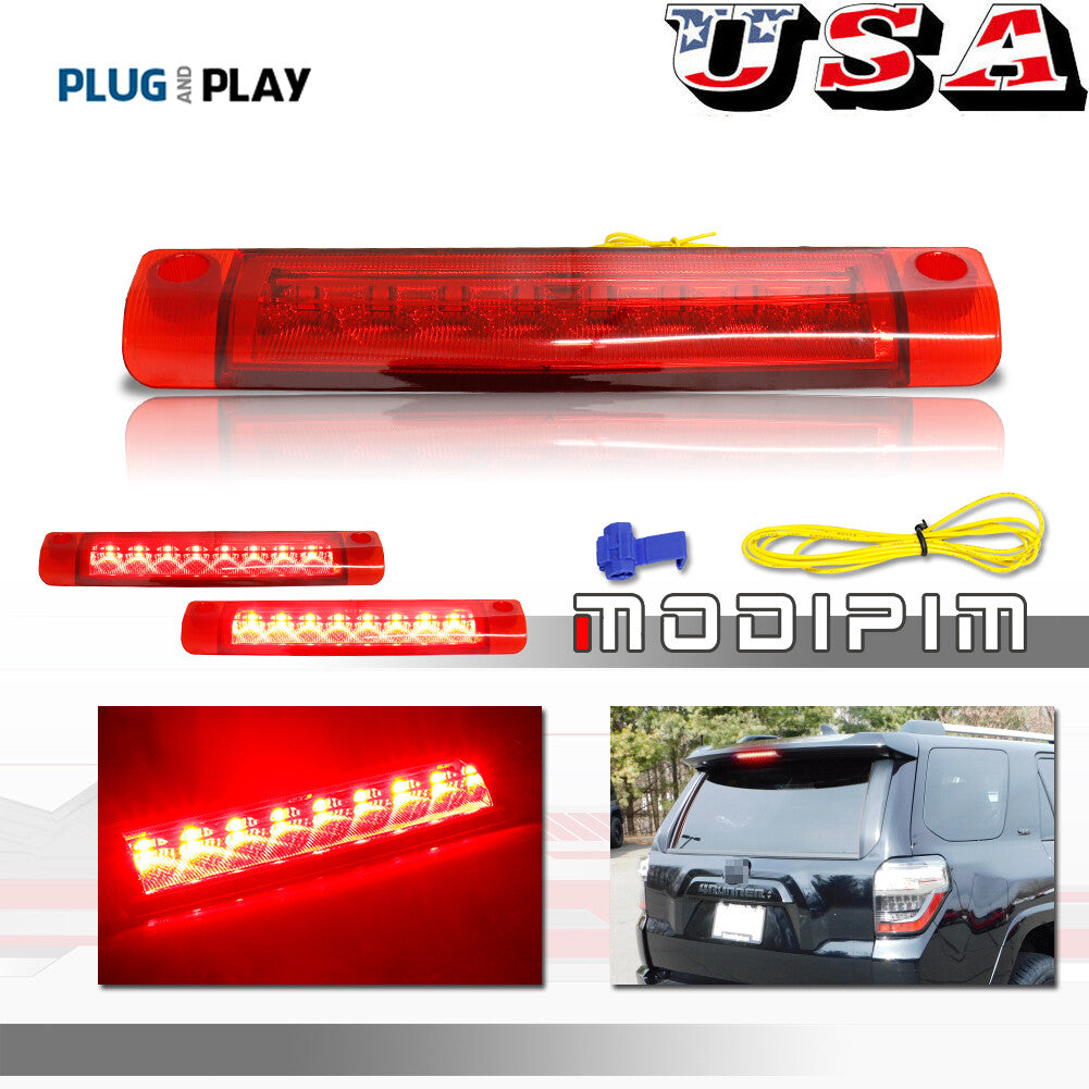 3D LED Tube LED Red Third Tail Brake Light Assembly for 2011 - 2020 for Sienna - v