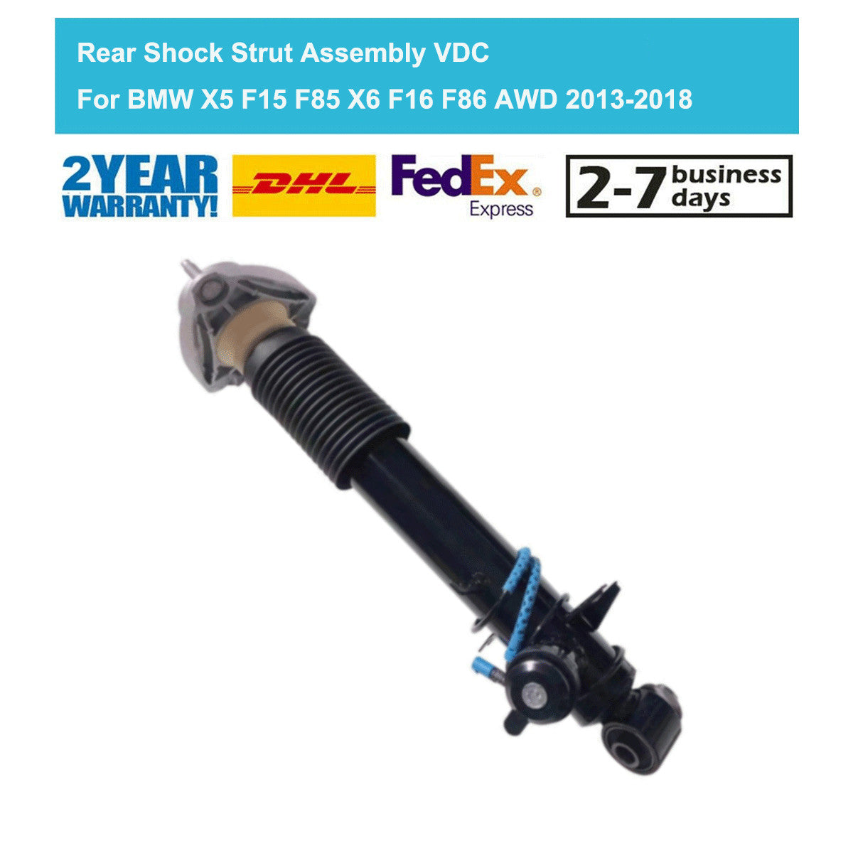 Rear Left Shock Strut Assembly EDC Fit for BMW X5 X6 F15 F16 F85 Xdrive 2013-2018
