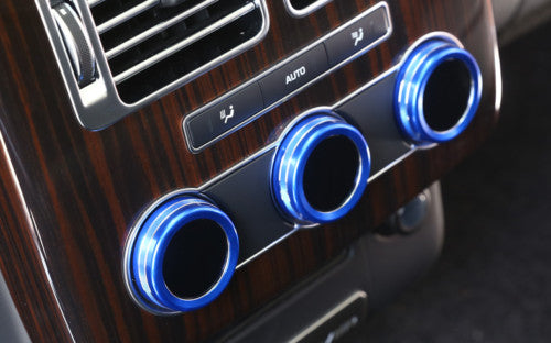 3P Blue car AC volume knob cover trim for Land Rover for Range Rover L405 2013-2017