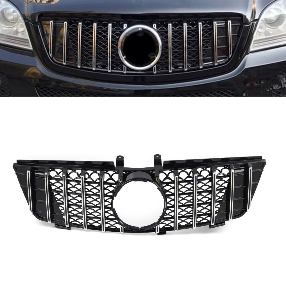 GTR Style Front Bumper Radiator Hood Grille for Benz ML Class W164 2005-2008
