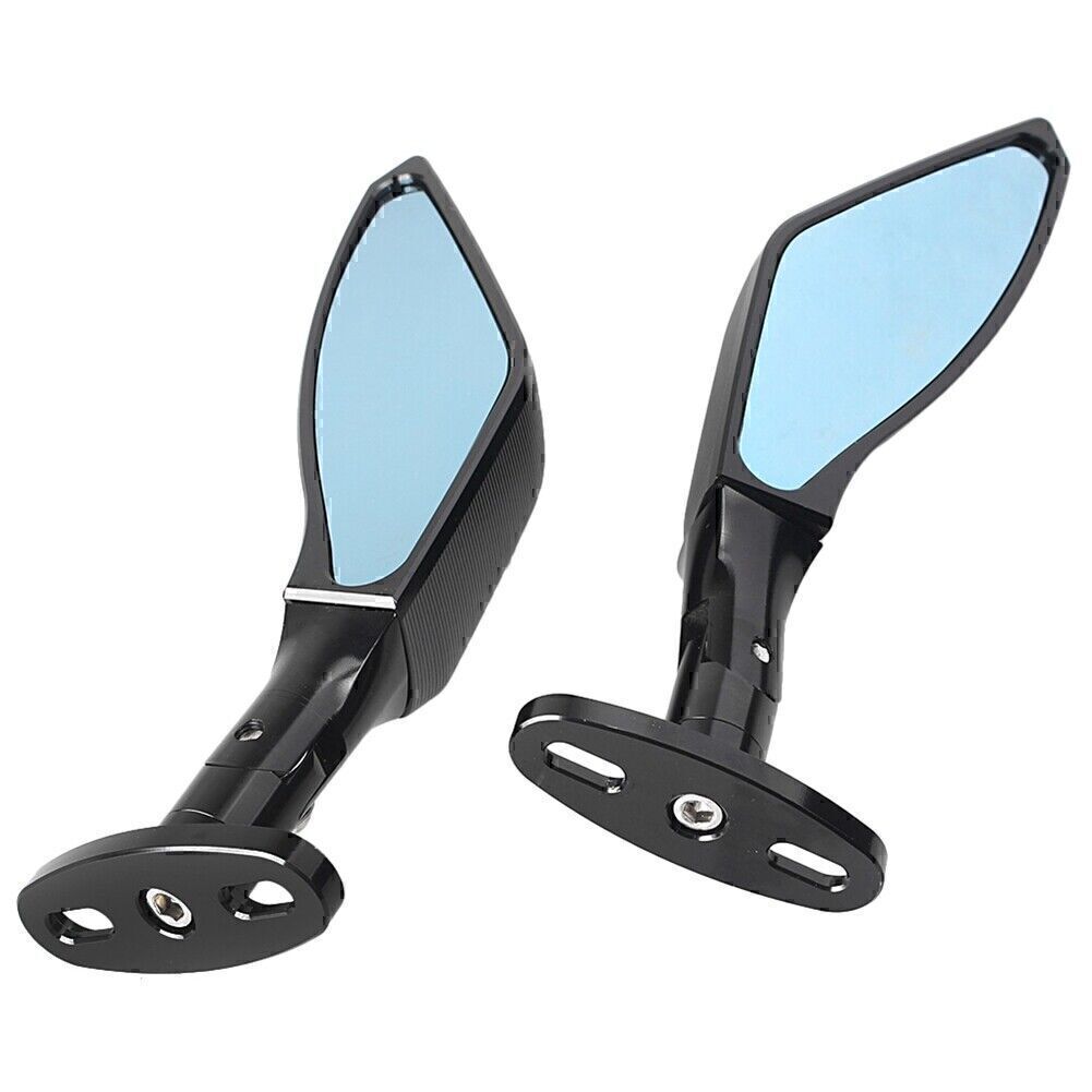 Wing Rear View Side Mirrors Rearview For Motorcycle Black Universal Motorcycle Q