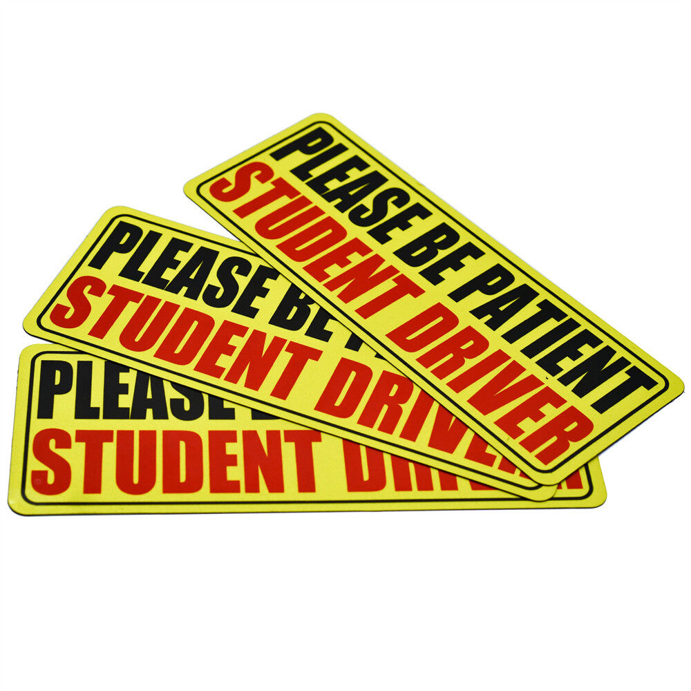 3-Pack High-Reflectivity Magnetic Car Safety Warning Signs for Students and Drivers (Portable) n