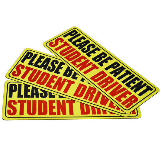 3-Pack High-Reflectivity Magnetic Car Safety Warning Signs for Students and Drivers (Portable) n