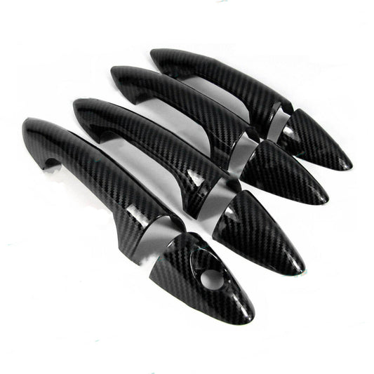 Gloss Black Carbon Fiber Trims For 2012-2017 for Hyundai Accent Door Handles