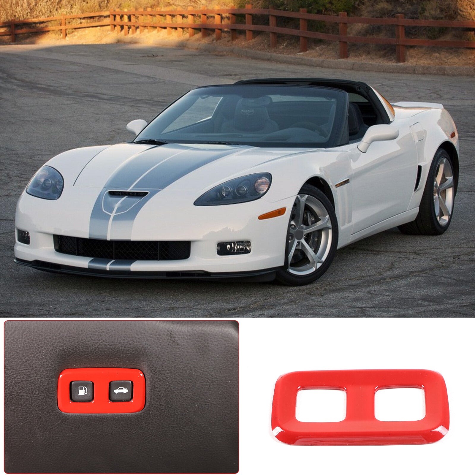 ABS red window lift switch button decorative frame suitable for Titan 2016-2023- v
