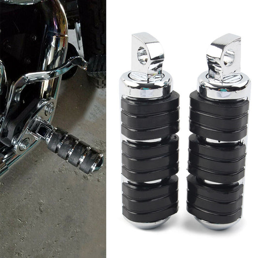 Fit for Harley Davidson Rear Highway Foot Pegs Rests male mount-style Black Chrome