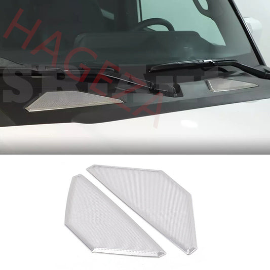 Steel Silver Hood Air Intake Vent Mesh Cover For Toyot@ for Land Cruiser LC250 2024+