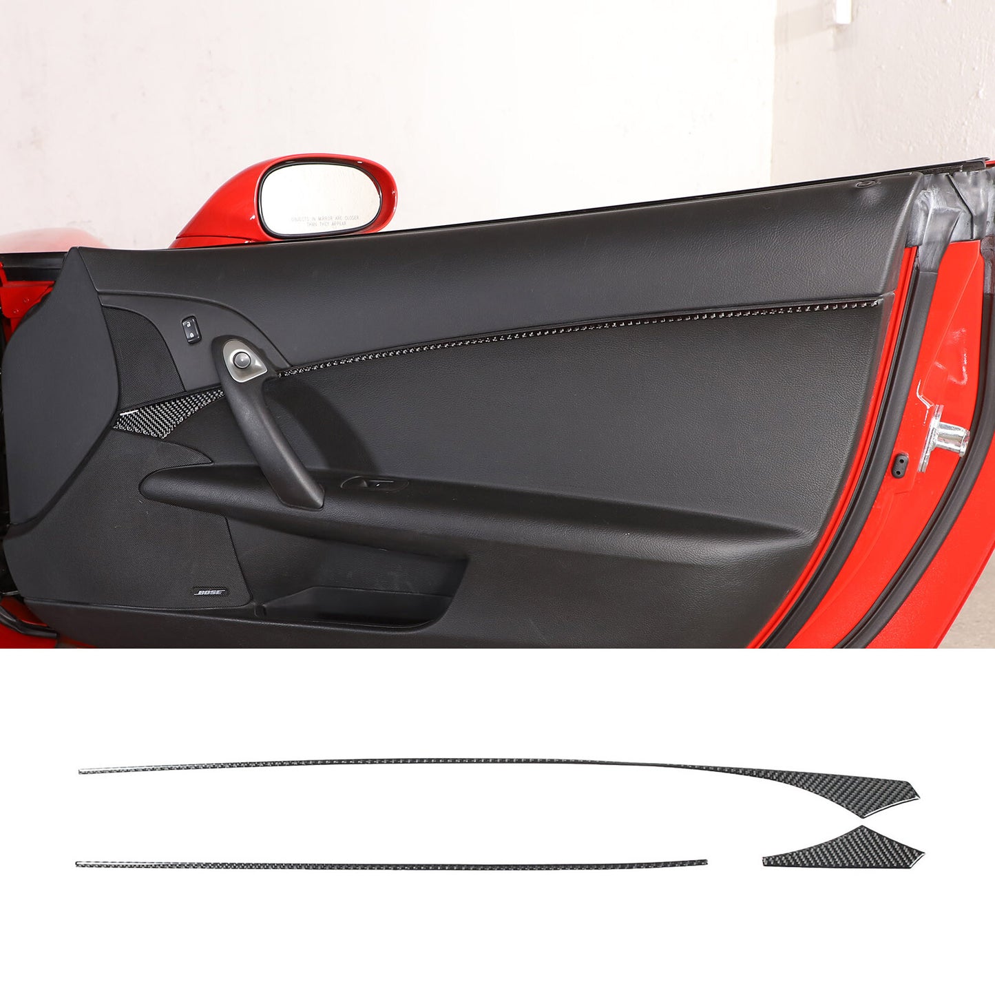 Carbon Fiber Steering Wheel Emblem Cover Trim for C8 for Corvette 2020 - 2023- v