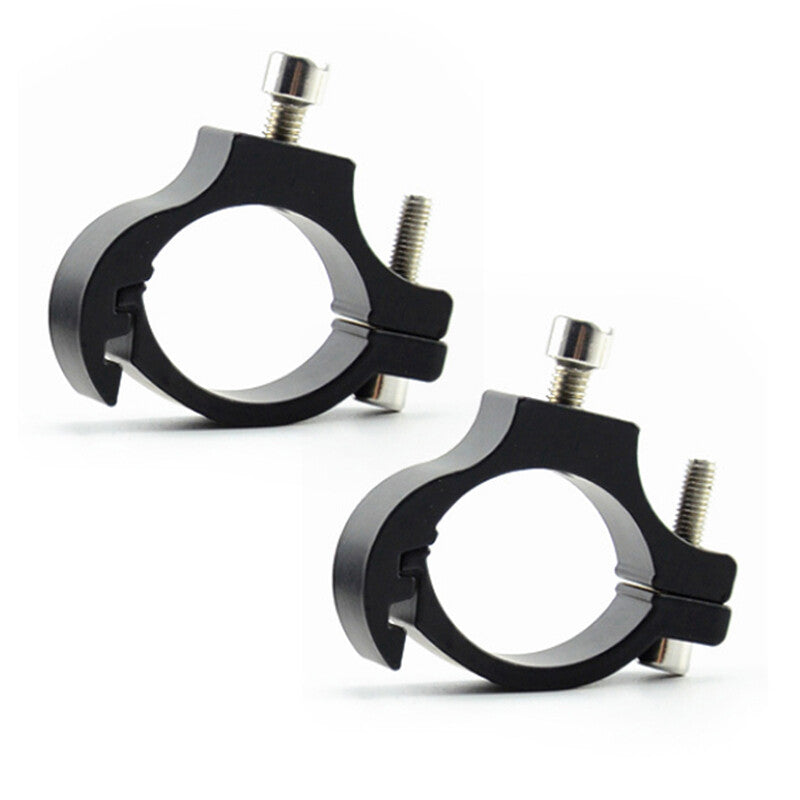 2-Piece Motorcycle 21-35mm Handlebar Fork Clip LED Headlight Mount Assembly - n