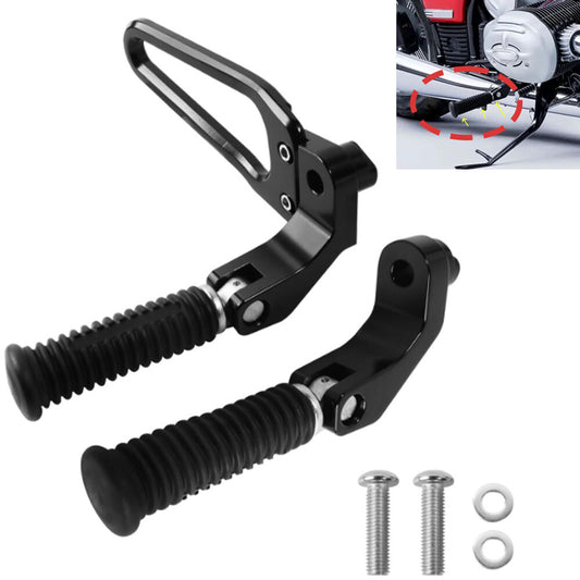 Motorcycle rear footrest with black spikes, foot pedal, passenger foot spike mounting suitable for R18- n