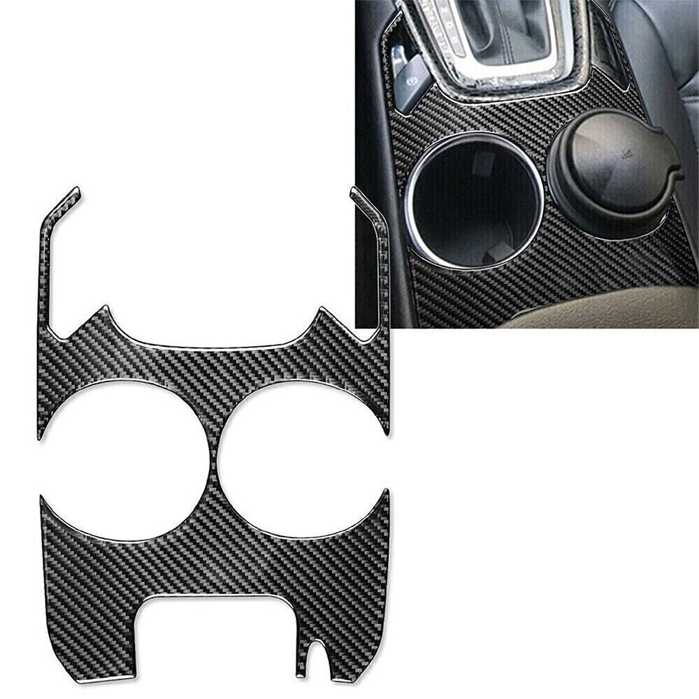 1Carbon Fiber Gear Shift Water Cup Holder Trim For Fusion Mondeo 2013-2016 n