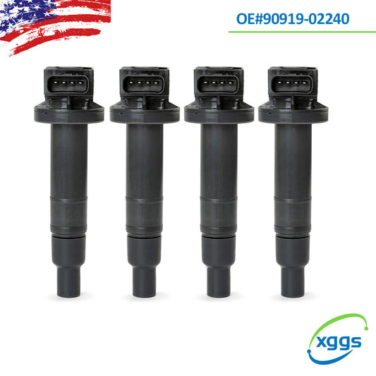 4PCS Ignition Coil New 90919-02240 for SCION XA XB 04-06 for TOYOTA PRIUS C 2012-19