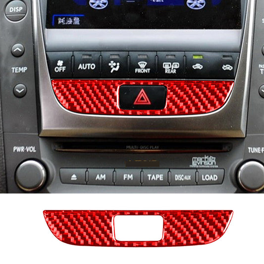 Red Carbon Fiber Emergency Double Flash Button Panel Trim For Luxus GS 2006-2011