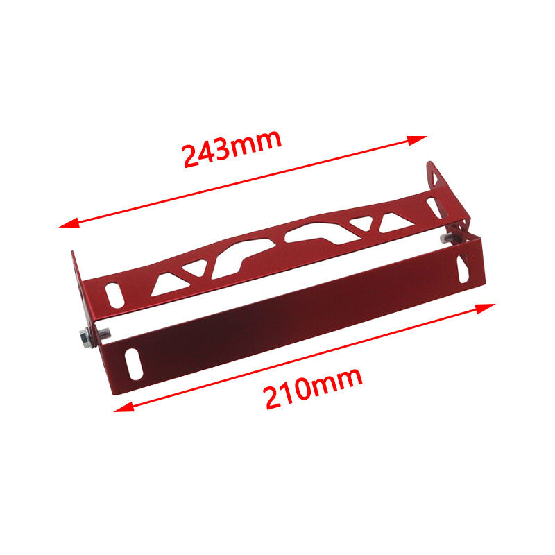 Universal Adjustable Tilt License Plate Frame Holder Aluminum Bracket Mount Red
