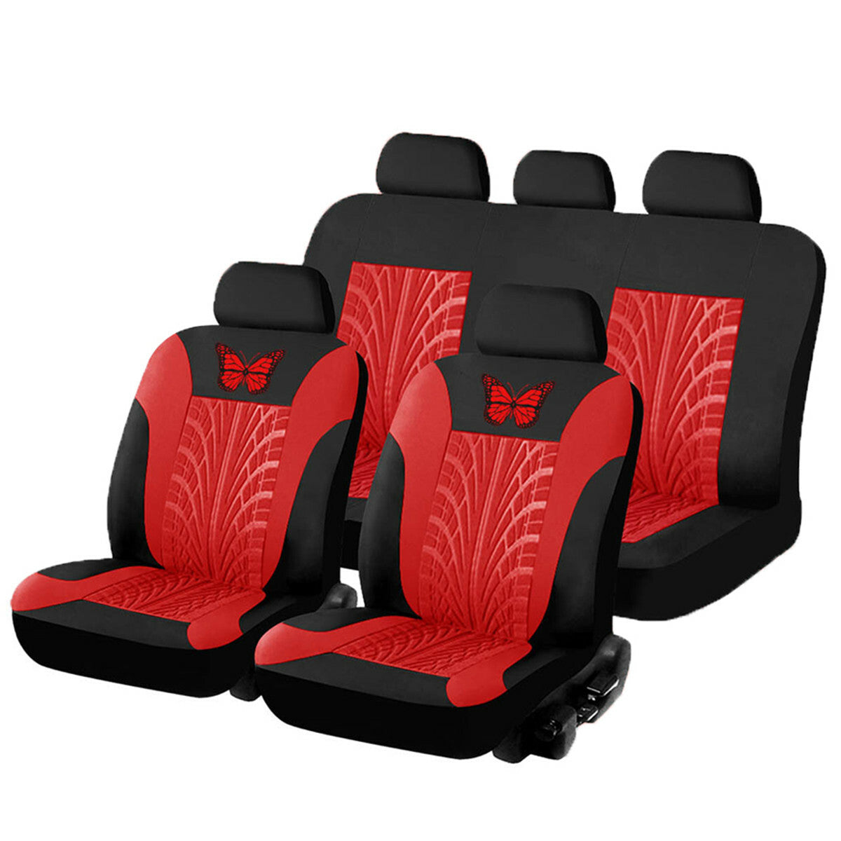Car Front Rear for Seat Cover Protector Butterfly Pattern Interioes For 5-seats Cars