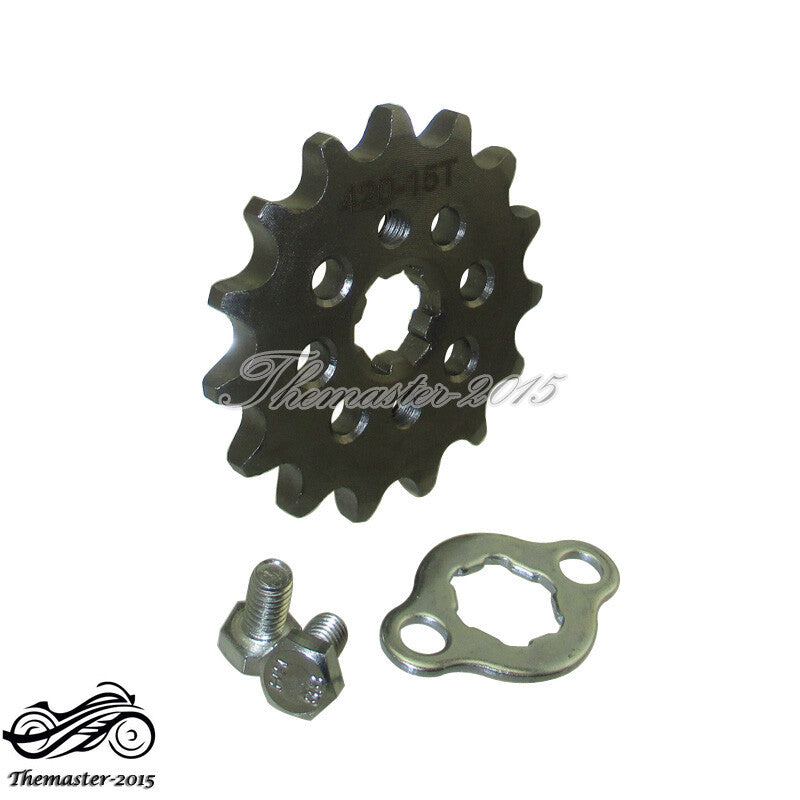 420 15 Tooth Teeth 17mm Front Engine Sprocket For 110 125 140 cc Pit Dirt Bike Q