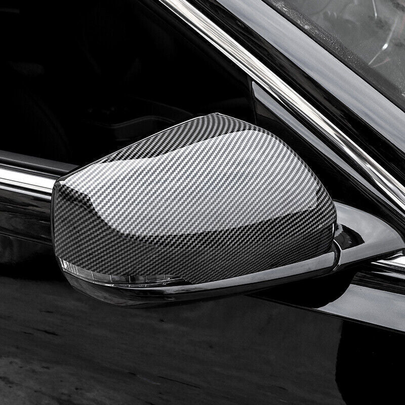 Exterior Rear View Mirror Cover Trim 2P Carbon Fiber for Cadillac CT5 2020-2024
