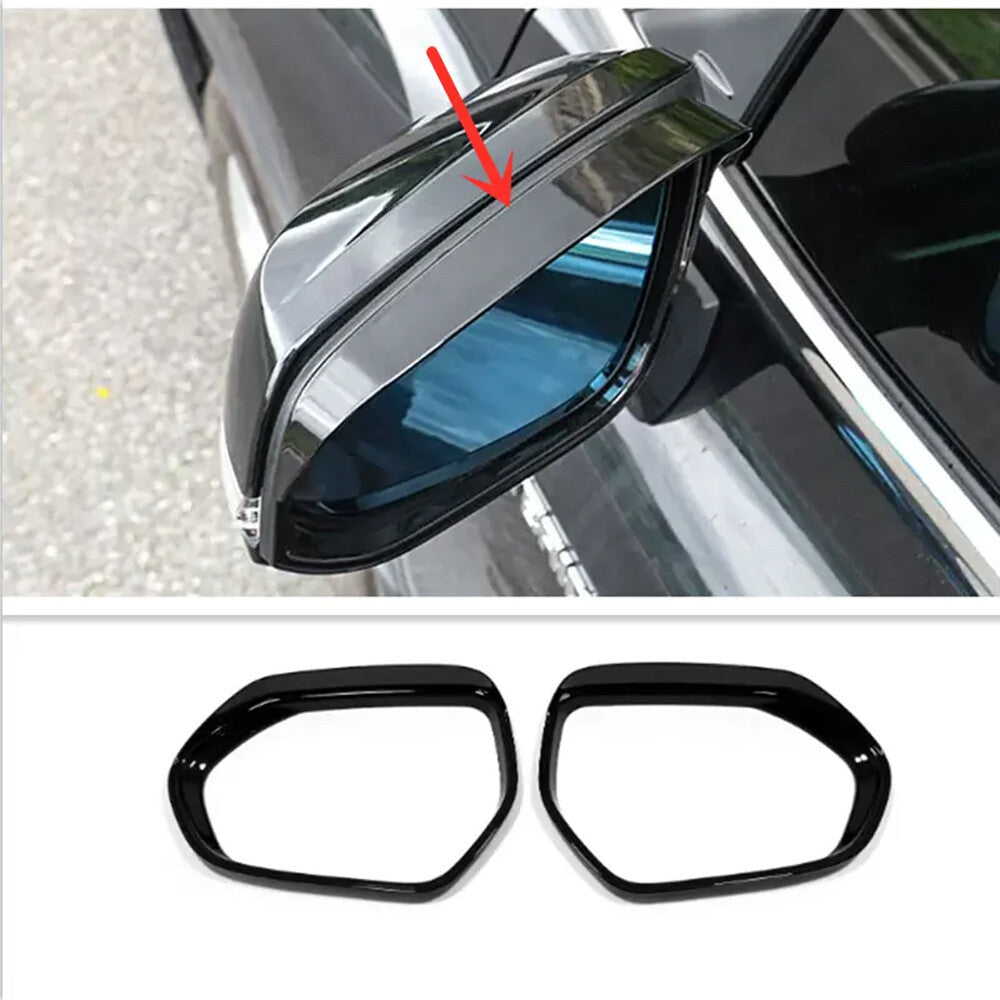 for Toyota Tacoma 2016-2023 Bright black Mirror Rain Eyebrow Cover