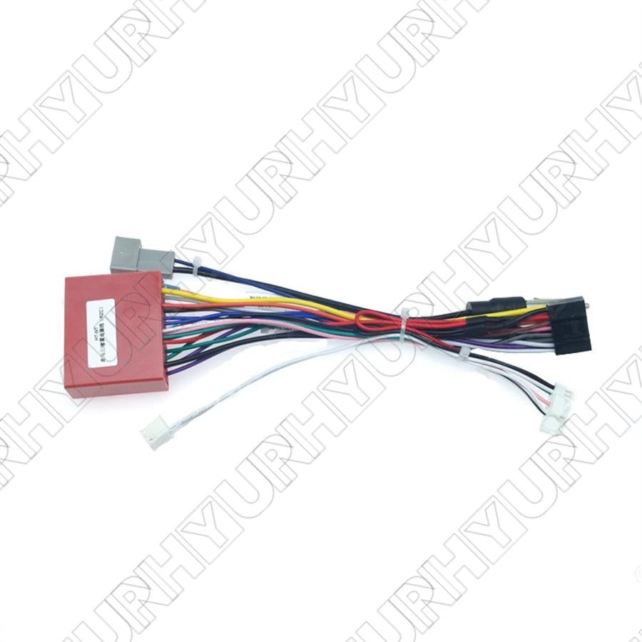 New Car 16pin Stereo Radio Wiring Harness Power Cable Adapter With Canbus Box