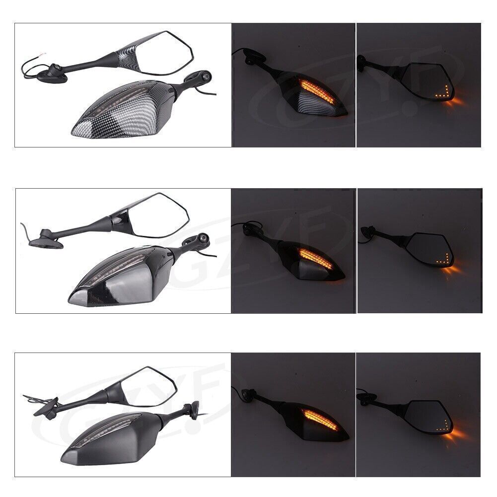 2X Rearview Mirror for Honda CBR600RR & CBR1000RR 04-08 LED Turn Signal Light