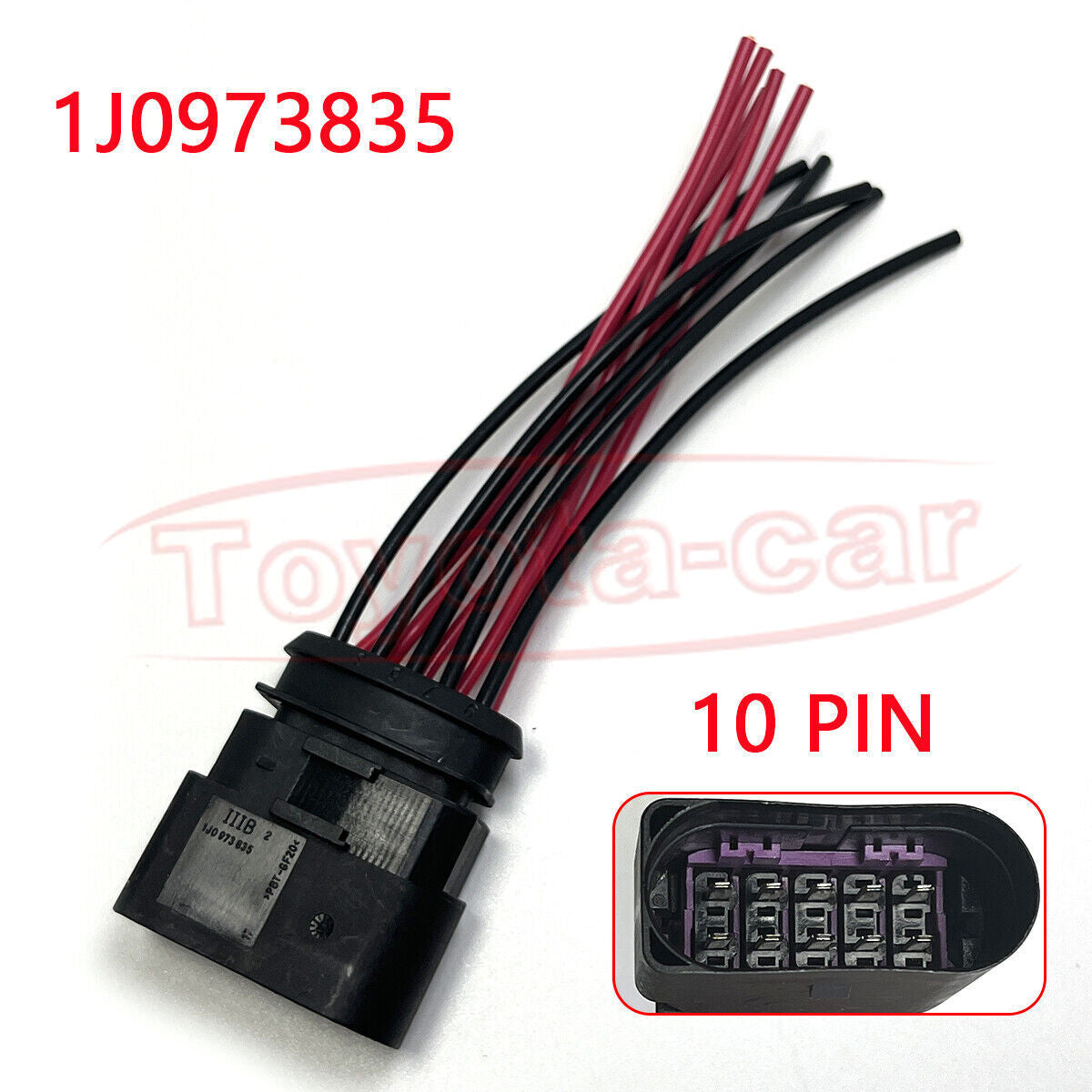 10-pin connector plug housing for Audi , for Volkswagen , for Bentley , Kodak OEM 1J0973835