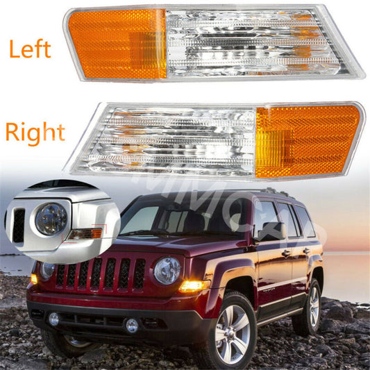 Car LED Turn Signal Blinker Corner Lights Housing Fit for Jeep Patriot 2007-2014