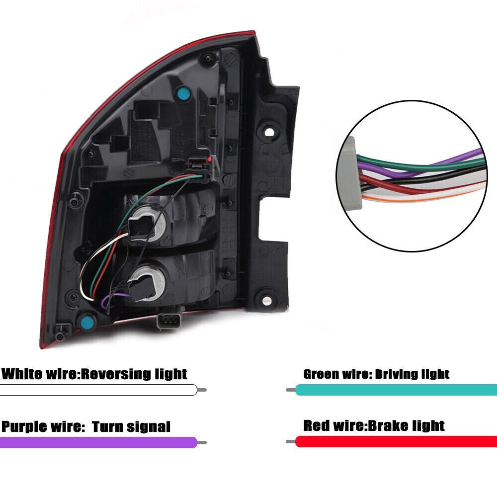 One pair left and right LED tail light brake with bulb for for Jeep Compass 2014 2015 2016 2017- v