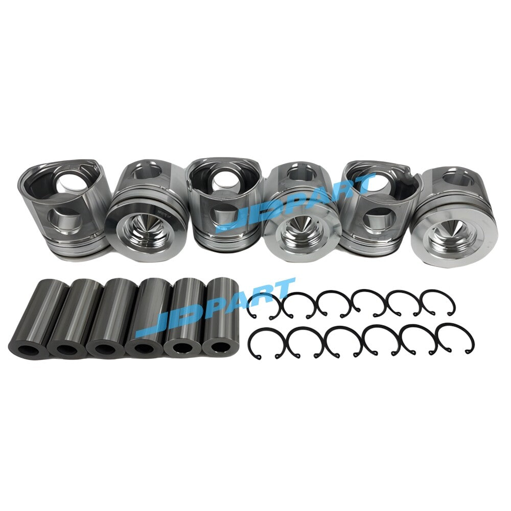 6-piece QSB5.9 piston kit 4089950 4897512 for excavator engine parts